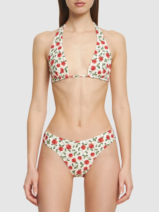 Weworewhat: Rose printed scoop bikini bottoms