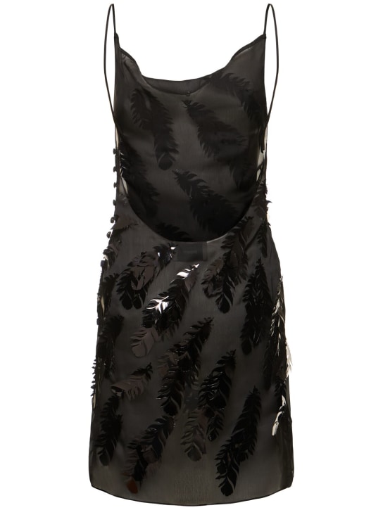 Coperni: Vestido lencero corto con decoraciones