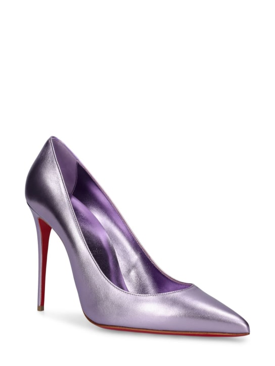 Christian Louboutin: 100mm hohe, lainierte Lederpumps „Kate“