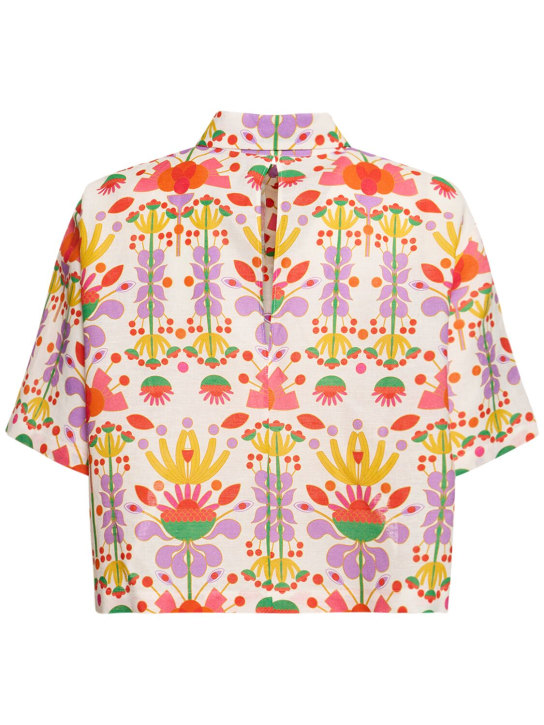 Borgo De Nor: Camicia cropped Alani in cotone e lino