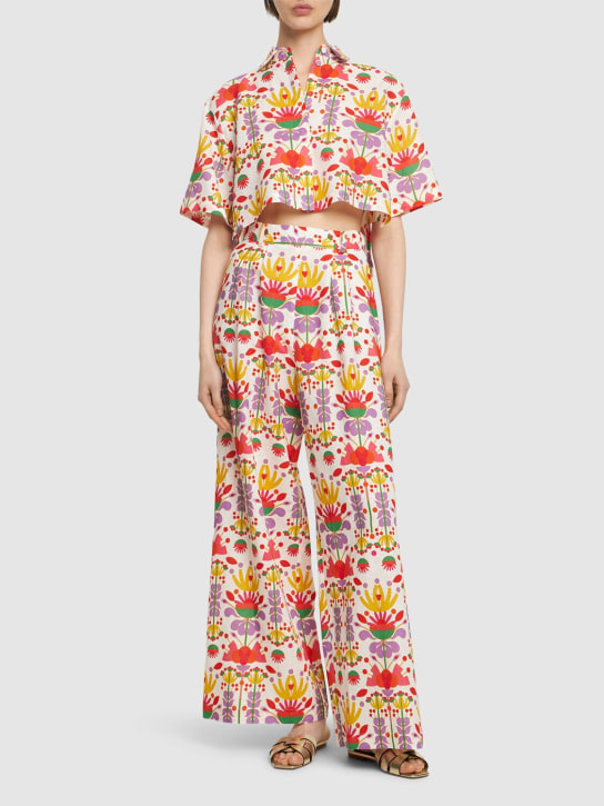 Borgo De Nor: Camicia cropped Alani in cotone e lino