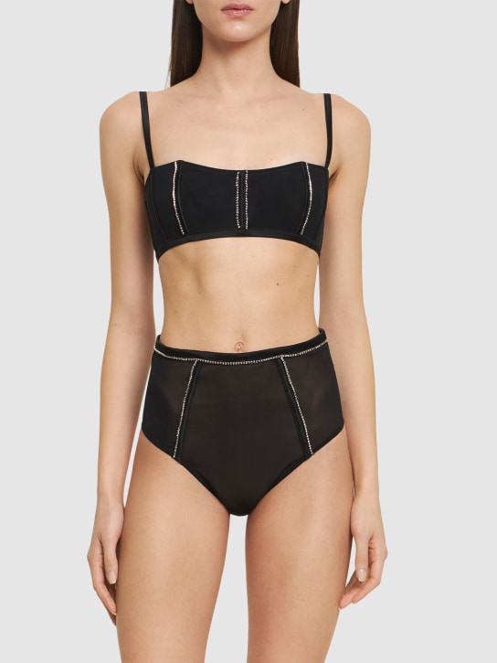 Fleur Du Mal - Bralette à armature en mesh embelli