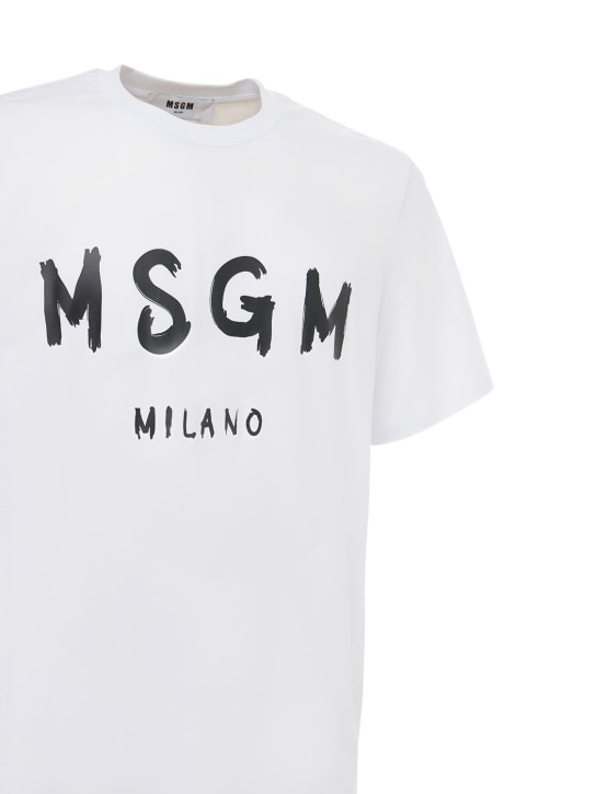 MSGM: T-shirt in jersey di cotone con logo stampato