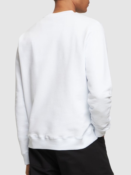 MSGM: Felpa in cotone spazzolato con logo stampato