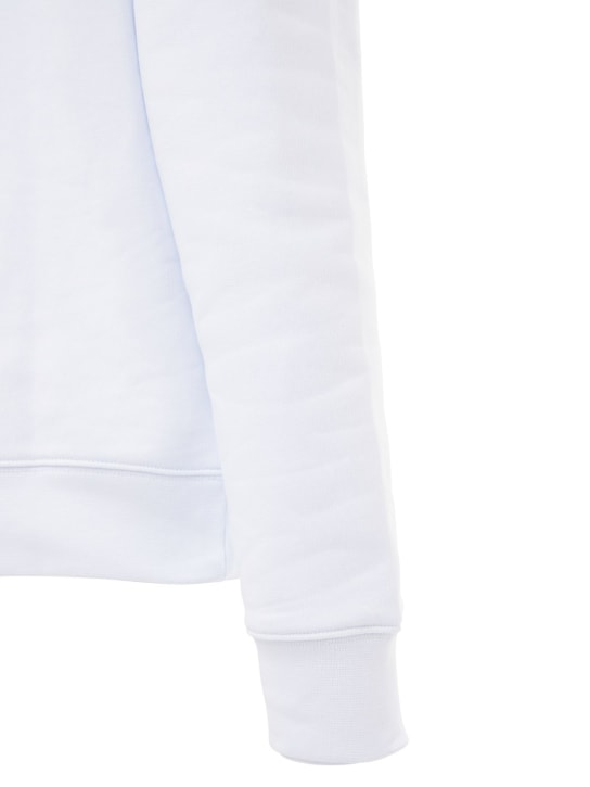 MSGM: Felpa in cotone spazzolato con logo stampato