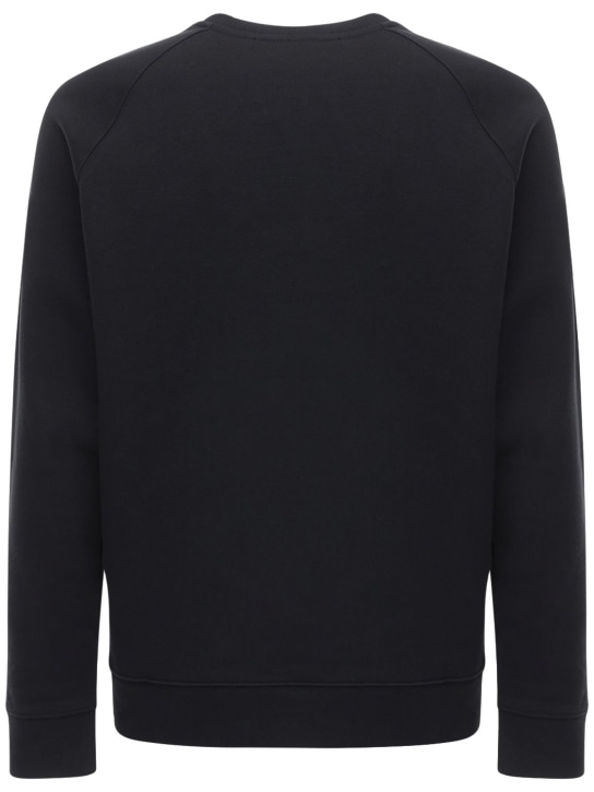 MSGM: Felpa in cotone spazzolato con logo stampato