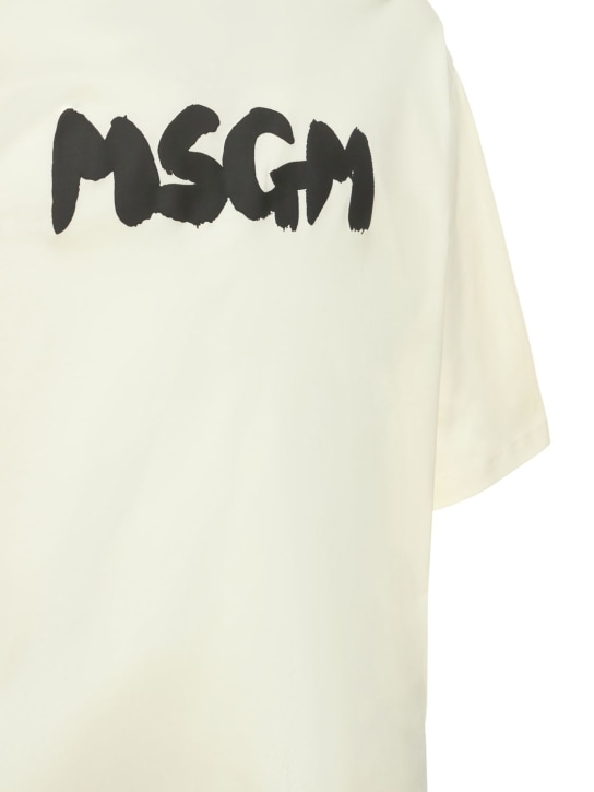 MSGM: T-shirt in jersey di cotone con logo