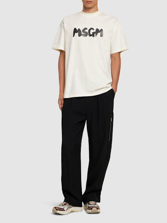 MSGM - T-shirt in jersey di cotone con logo