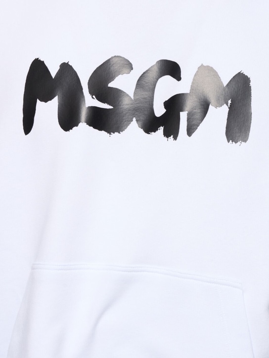 MSGM: Felpa con logo e cappuccio
