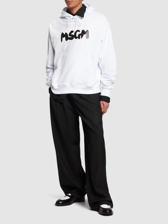 MSGM - Felpa con logo e cappuccio