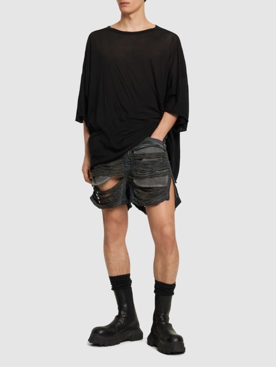 Rick Owens DRKSHDW - Short d'aspect usé Geth