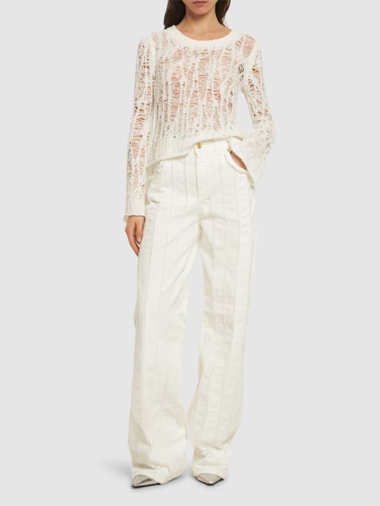 Blumarine - Jeans aus Baumwolldenim mit weitem Bein