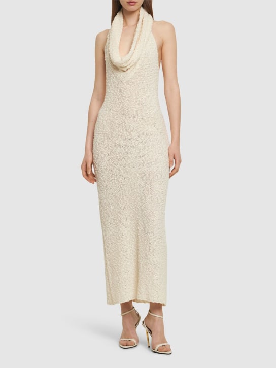 Magda Butrym - Cotton blend knit dress w/ plunge neck