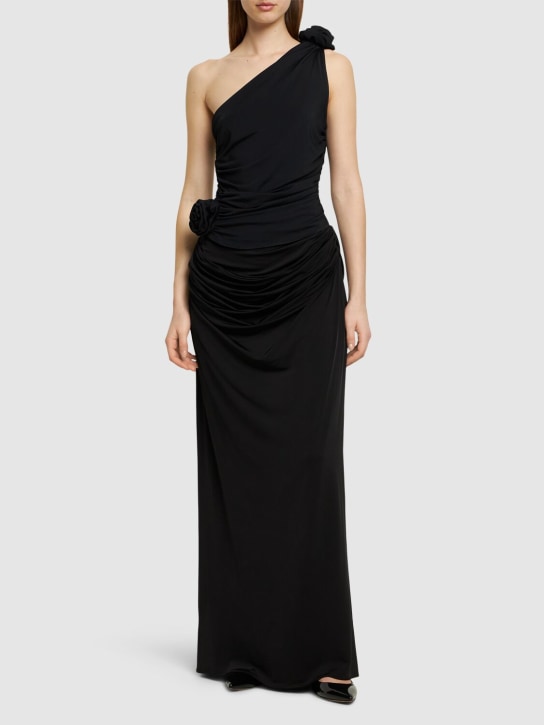 Magda Butrym - Draped viscose blend long skirt