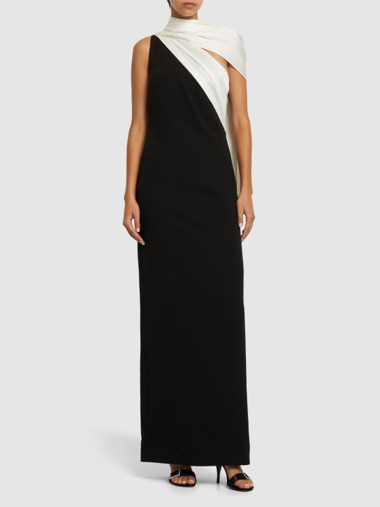 Roland Mouret: Robe longue asymétrique en cady stretch