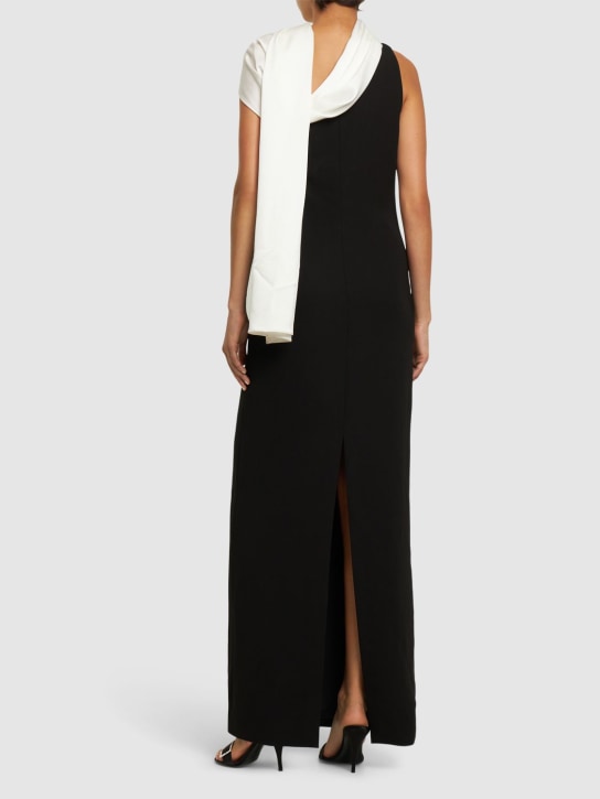Roland Mouret: Robe longue asymétrique en cady stretch