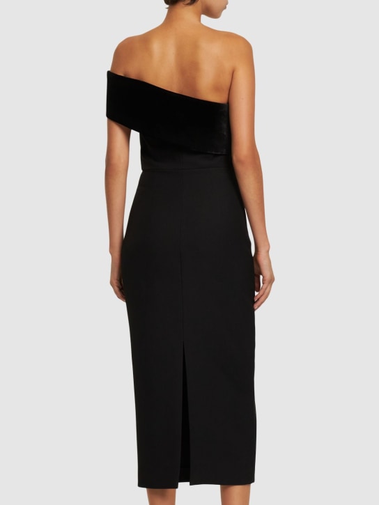 Roland Mouret: Robe mi-longue asymétrique en cady stretch