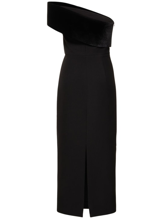 Roland Mouret: Robe mi-longue asymétrique en cady stretch