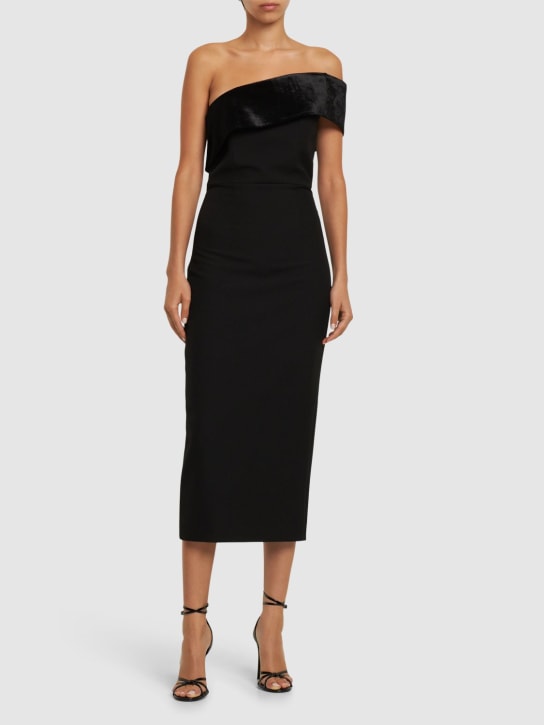 Roland Mouret - Robe mi-longue asymétrique en cady stretch