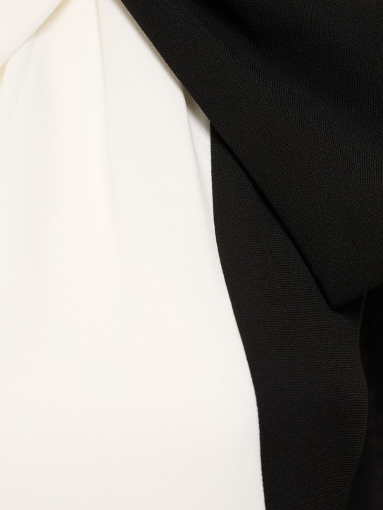Roland Mouret: Robe longue asymétrique en cady stretch