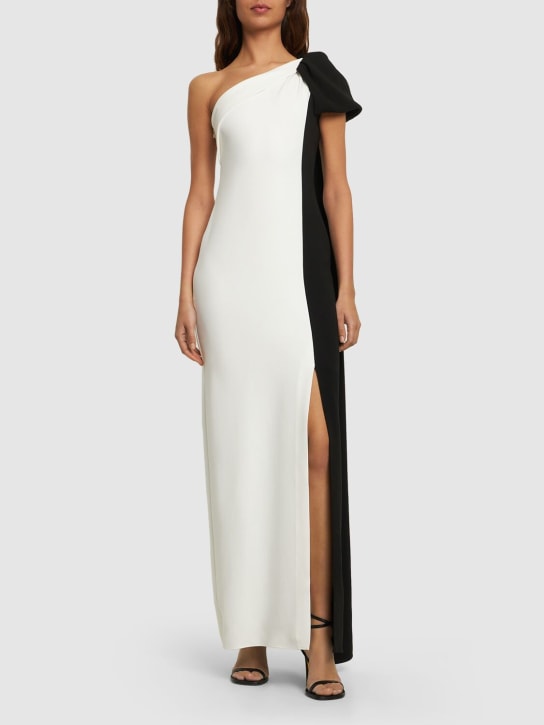 Roland Mouret: Robe longue asymétrique en cady stretch