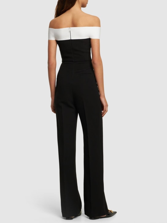 Roland Mouret: Schulterfreier Overall aus Stretch-Cady