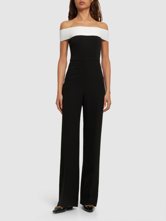 Roland Mouret - Schulterfreier Overall aus Stretch-Cady