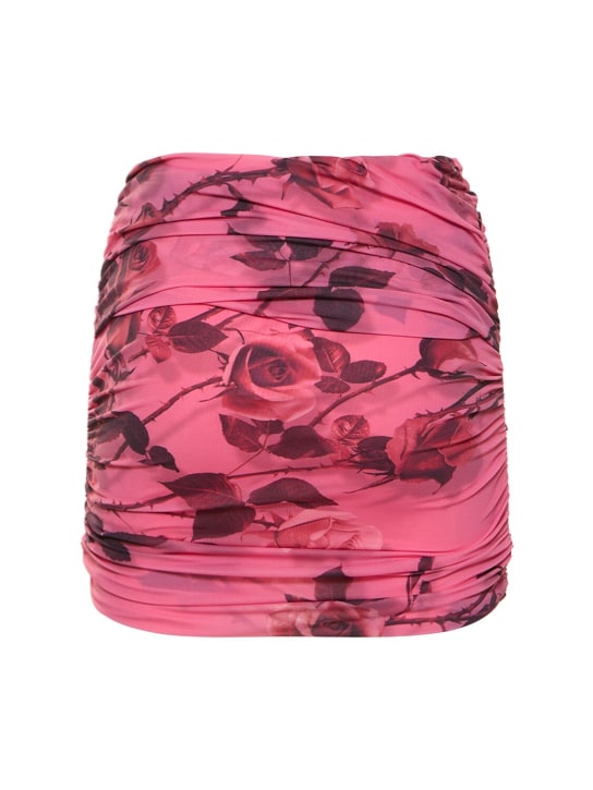 Blumarine: Minigonna in jersey stampato