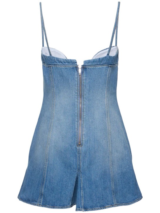 Nensi Dojaka: Fitted denim mini dress
