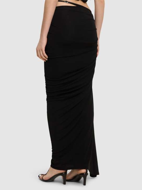 Christopher Esber: Falda midi de viscosa drapeada
