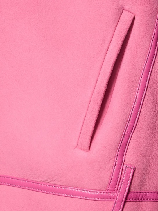 David Koma: Jacke aus Wildleder und Shearling