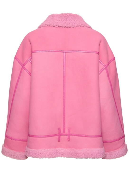 David Koma: Jacke aus Wildleder und Shearling