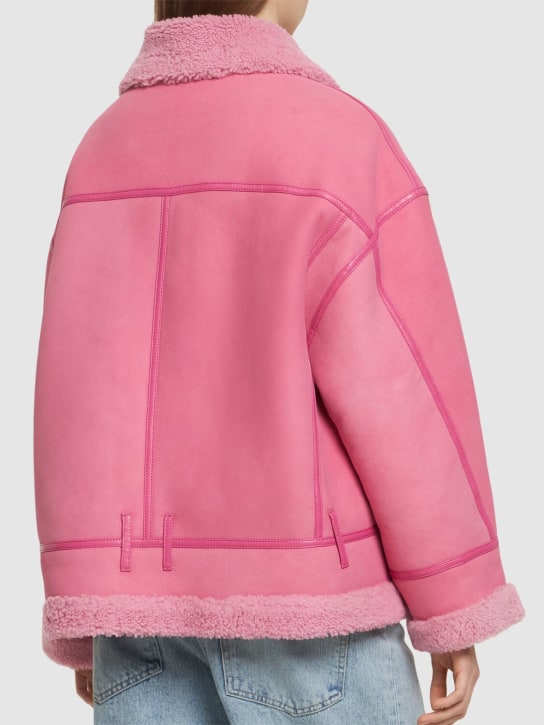 David Koma: Jacke aus Wildleder und Shearling
