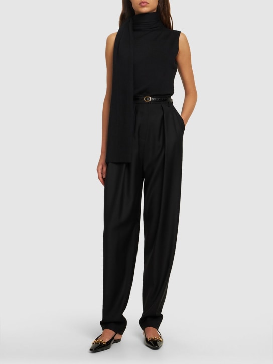 Magda Butrym - Wool twill straight high waist pants