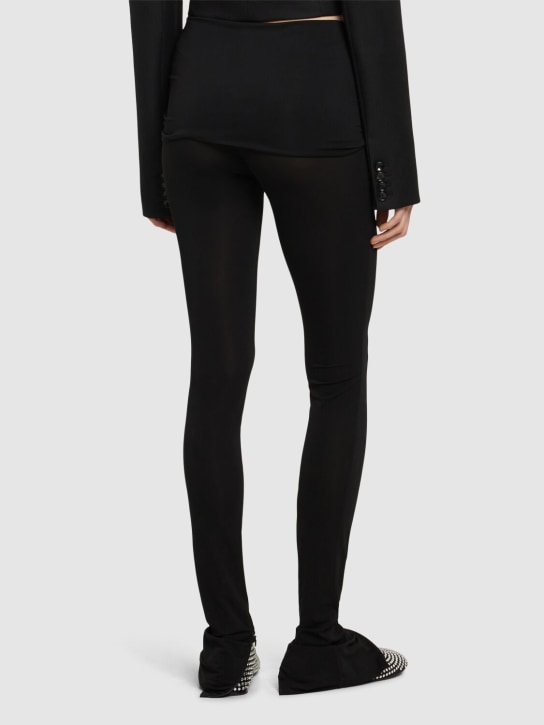 Magda Butrym: Legging en jersey drapé détail rose
