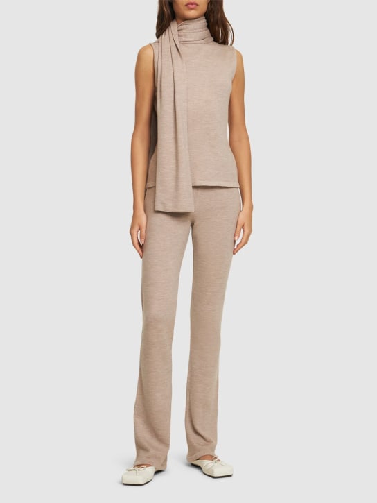 Magda Butrym - Wool blend knit draped scarf top