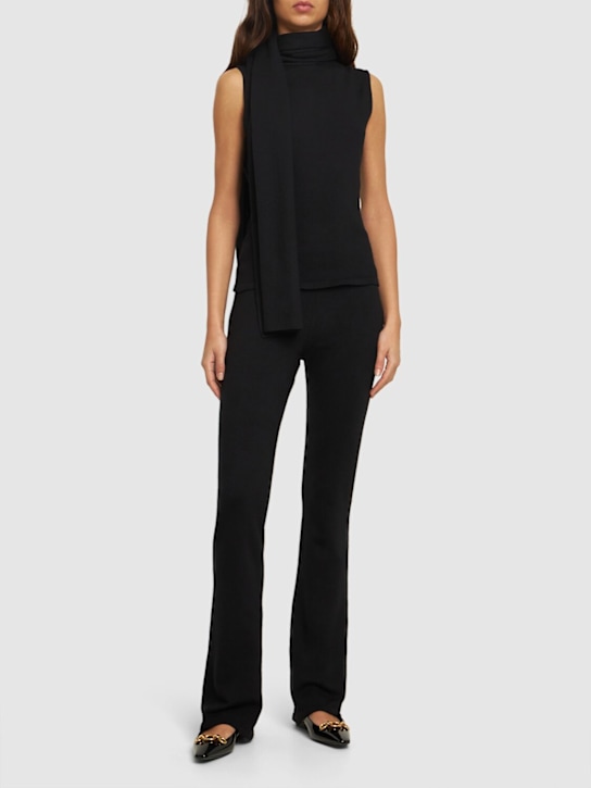 Magda Butrym - Wool blend knit straight pants