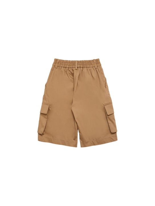 Monnalisa: Cargoshorts aus Stretch-Baumwollgabardine