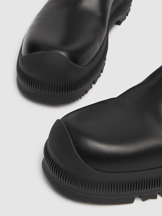 Jil Sander: Bottines en cuir 35 mm