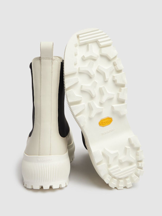 Jil Sander: Bottines en cuir 35 mm