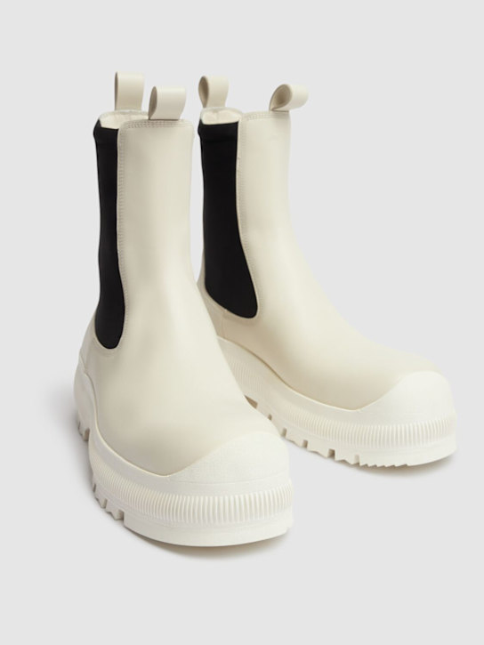 Jil Sander: Bottines en cuir 35 mm