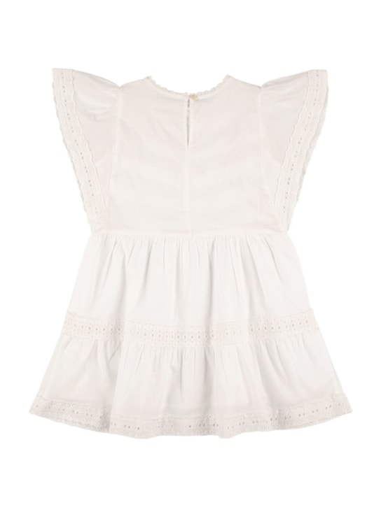 The New Society: Embroidered cotton poplin dress