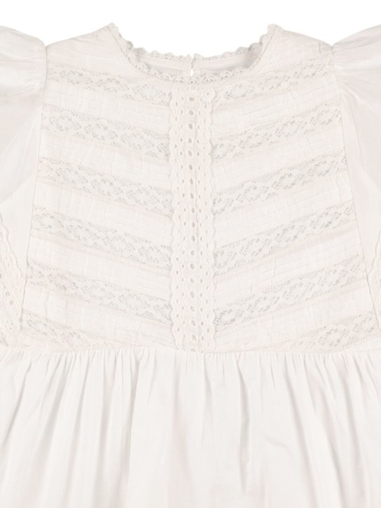 The New Society - Embroidered cotton poplin dress