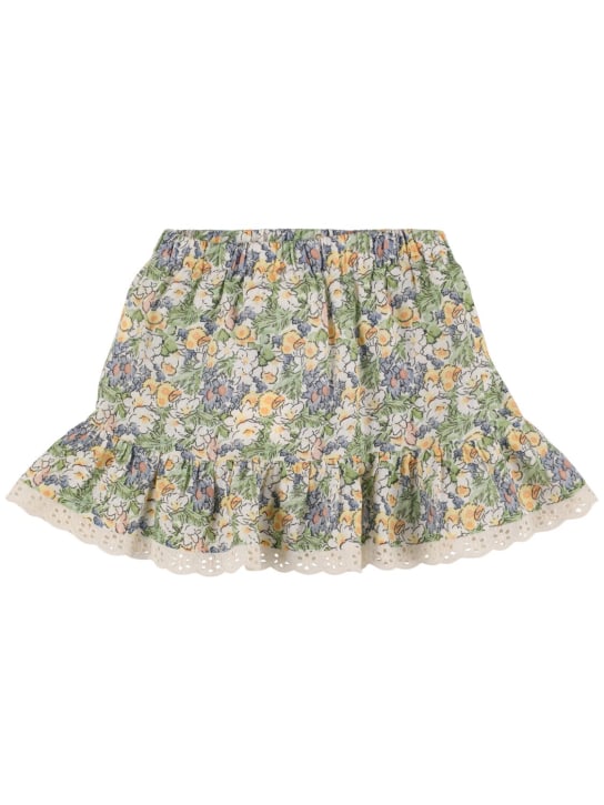 The New Society: Printed linen skirt