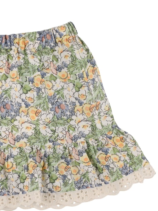 The New Society - Printed linen skirt