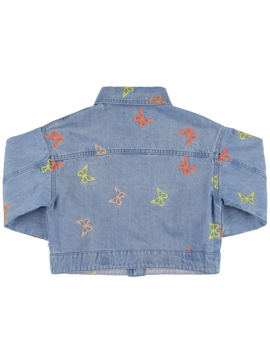 The New Society: Embroidered cotton denim jacket