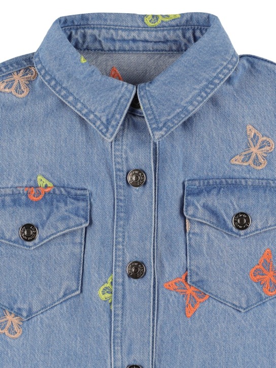 The New Society - Embroidered cotton denim jacket