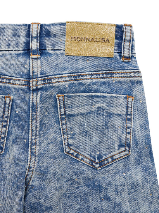 Monnalisa: Jeans acampanados de denim de algodón