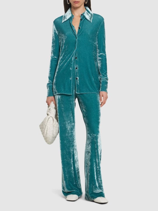 Jil Sander - Pantalon droit en jersey de velours