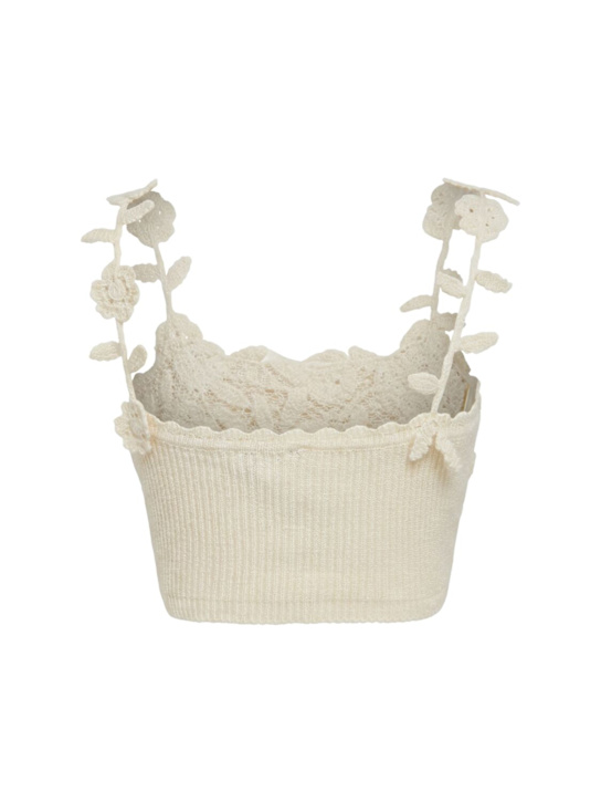 Blumarine: Rose knit top